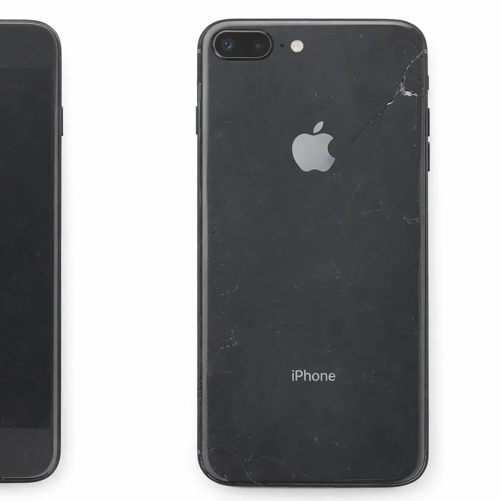 Apple iPhone 8 Plus 64GB Black Untested Cracked Corner/Back + Charger
